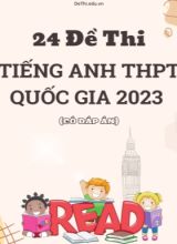 Bộ 24 Đề thi Tiếng Anh THPT quốc gia 2023 (Có đáp án)